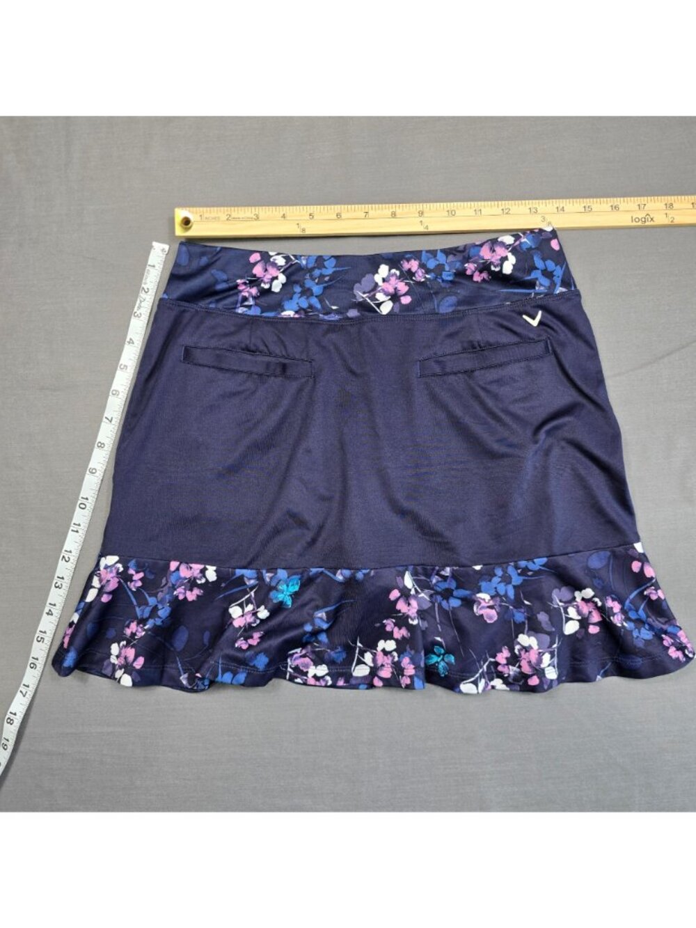 Callaway Small Golf Pickleball Set Floral Navy Sleeveless Polo Shirt Skirt - Picture 9 of 9